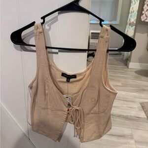 Pacsun Corset Top Size Small Tan